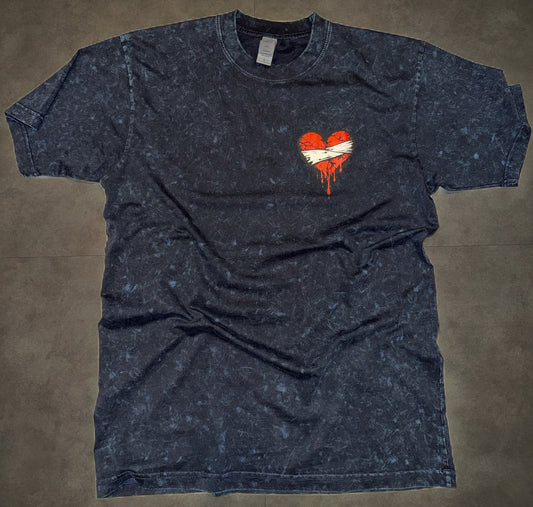 Mineral Wash Dark Blue/Black Tee